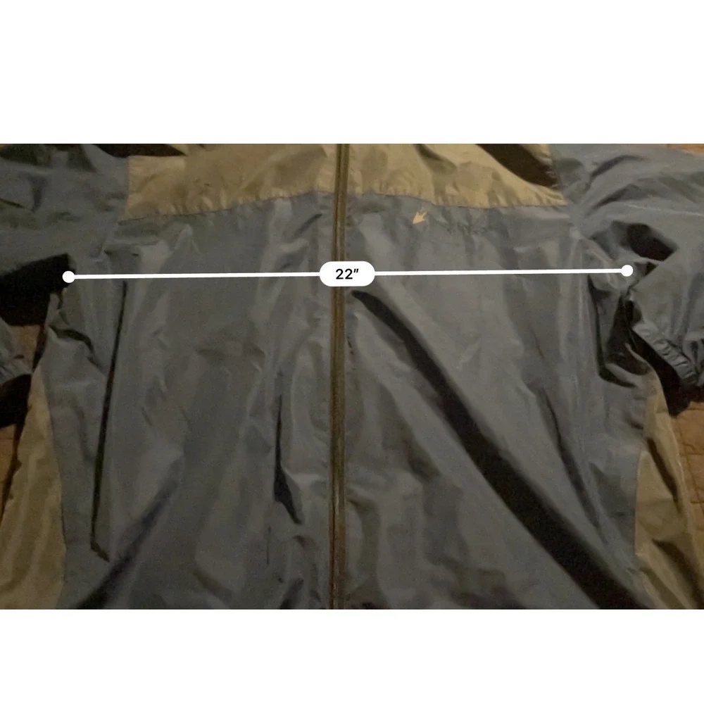 Frogg Toggs Mens Blue Grey Full Zip Hooded Rain Jacket Windbreaker RT62141-722